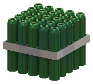 PLUG PVC FRAMED GREEN 50 MM